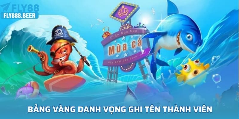Bảng vàng danh vọng ghi tên thành viên chiến thắng khủng